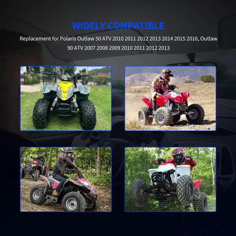 Ignition CDI Module Box Replacement For Polaris Outlaw 50 2010 To 2016 And Outlaw 90 2007 To 2013 displayed on various ATVs