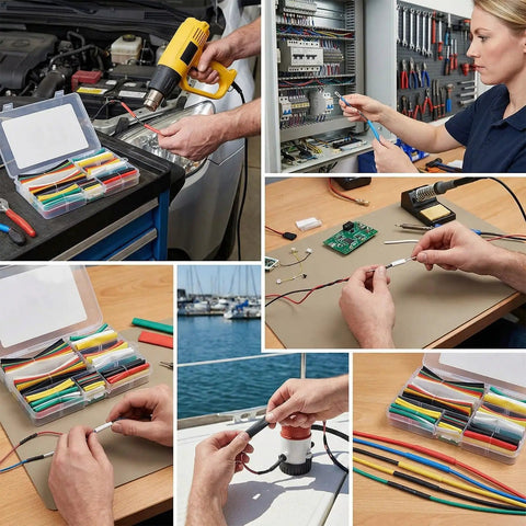 780 Piece Heat Shrink Tubing Kit With Case Assorted Colors And Sizes 2 To 1 Shrink Ratio Electrical Wire Insulation DIY Set