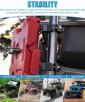 Upgraded RX LOX PM Gas Can Pack Mount With Key Locking for Rotopax on off-road vehicle