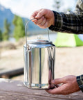 Camper's Percolator Coffee Pot For Camping 9 Cup Aluminum Brew Coffee Pot Rustproof High Gloss Finish With Percolator Stem And Basket