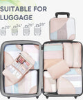 10 Piece Packing Cube Set For Travel With Anti Tear Luggage Organizer Includes Shoe Bag And Hanging Toiletry Bag in suitcase