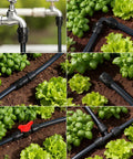 21 Piece Half Inch Drip Irrigation Fittings Kit with Anti Leak Lock Nut Barbed Connectors for Garden Drip System on plants