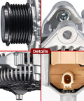 Close-up details of Accord 2.4L Output Alternator Replacement Fits Honda Accord 2014-2017 Sport EX EX-L LX LX-S 2.4L 12V 110Amp CW