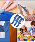 Blue Painter Tape Bulk Pack 20 Rolls 1 Inch By 55 Yards Masking Tape in use for wall painting and crafts, ensuring clean lines.