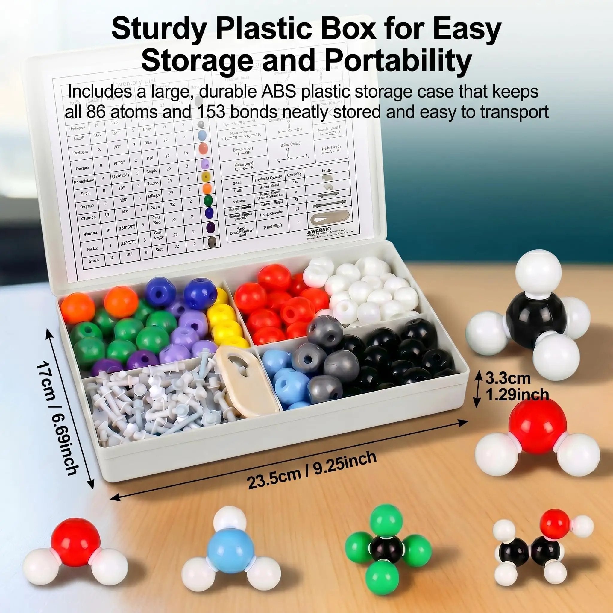 Hands On 240 Piece Molecular Model Kit, 3D Visualization ✓