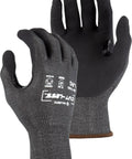 Cut-Less Korplex Glove With Foam Nitrile Palm For Cut Resistance And Dexterity Touch Screen Compatible Large Gray and Black