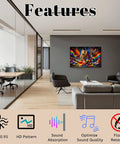 Modern office space showcasing 8 Pack Self Adhesive Acoustic Panels Level Up Your Home Studio Setup decor and sound features.