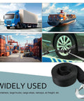 Heavy Duty 20 Ft Boat Winch Strap With Hook And Rust Proof Hardware, Corrosion Resistant Trailer Tie Down Strap For Towing Boats, ATVs, Trucks And Cars, Universal Fit For Any Boat Or Trailer, black polyester strap with hook