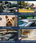 Cordless Handheld Car Dryer And Air Blower, Lightweight Yet Powerful, used for car dusting, leaf blowing, pet cleaning, and more.