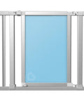 Vibe Mesh And Steel Baby Gate In Berry With Turnkey Mounts, Expandable To 40.5 Inches, Easy Close Push Door, durable for stairs and hallways.
