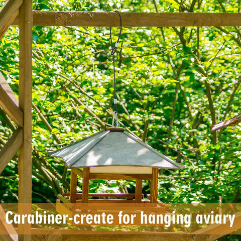 Heavy Duty 18 Inch Stainless Steel Hanging Cable With Carabiner Hooks 4 Pack Bird Feeder Wire For Outdoor Decor