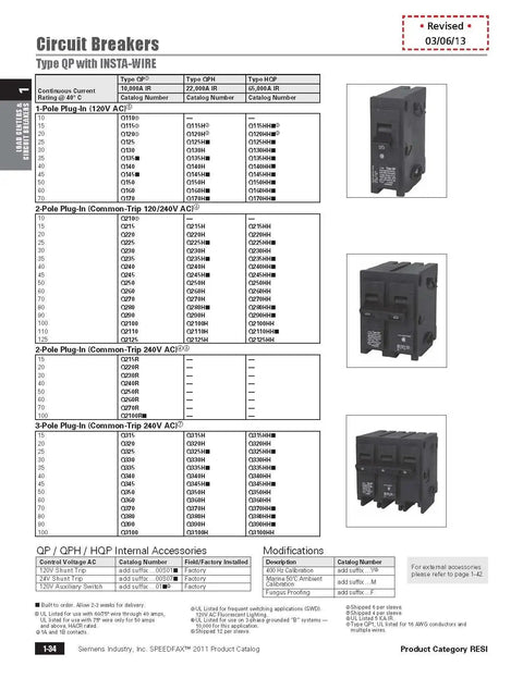 Heavy Duty 125 Amp Double Pole Qp Circuit Breaker Rated 240 Volt With Ten Thousand Aic Interrupting Capacity Quick Insta Wire Plug In Connections For Pl And Es Load Centers Protects Against Overloads And Shorts