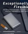 NVMe SSD Enclosure With USB4 Thunderbolt Compatibility, Aluminum Heat Sink, Ultra Fast Enclosure Only next to a laptop