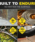 Front view of BIONIC STEEL 10 ft garden hose extension, 5/8 in, stainless steel coil, flexible and leak-proof