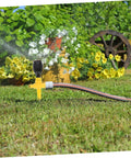 Automatic Rotating Lawn Sprinkler System For Gardens And Lawns, 360 Degree Water Irrigation Sprinkler With Adjustable Angle in use