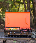 2364 12 By 14 Camping Griddle With Side Burner Nonstick Ceramic titanium-coated surface cooking vegetables outdoors