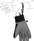 Geko Ice Pro Glove Waterproof With DRYZONE Membrane And PrimaLoft Gold 60g Insulation showing wrist strap detail