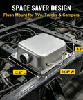 Heavy Duty 7 Liter Stainless Steel Fuel Tank For Gasoline Engines, installed in vehicle frame showing compact design.