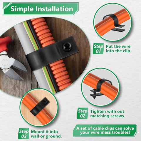 Dope Cable Management Clips Kit With Nylon R Type Fasteners in use for wire organization with M4 screws