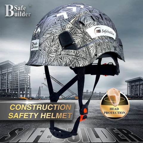 Construction Safety Helmet ABS Hard Hat With Adjustable Ventilation System For Industrial Worksites side view