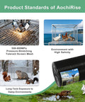 Heavy Duty Black Vinyl Coated Hardware Cloth One Inch Square Mesh Galvanized Steel Wire in outdoor setting with wildlife.