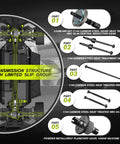 Diagram of All Terrain RC Monster Truck For Adults With Gyro showcasing transmission structure and parts for off-road use.