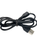 Coiled black USB cable with standard connectors, compatible with self calibrating surface gloss meter 0 to 200 GU range.
