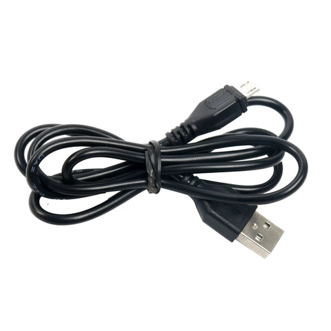 Coiled black USB cable with standard connectors, compatible with self calibrating surface gloss meter 0 to 200 GU range.