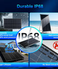 Durable IP68 Heavy Duty 200 Watt Bifacial Solar Panel 2 Piece Bundle 12V N Type under water and in different environments.