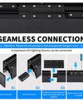 Bright 4 Foot LED Linear Light Fixture With 50W Dimmable And Linkable Design showing seamless connection steps