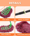 Tough As Nails Commercial Yard Broom With Reinforced Frame And Extra Long Handle for heavy duty outdoor sweeping with wide sweep design.
