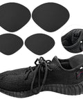 Sneaker Hole Repair Patch Kit For Toe And Heel Wear Prevention, Quick Patch Inserts, Black, 4 Patch Set, with shoe example of use