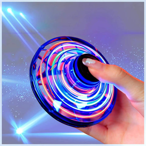 Hand Operated Mini Drone Orb With LED Lights UFO Magic Flying Spinner Hand Controlled Hover Boomerang Toy For Kids Teens 7 Plus