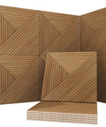 Big League Acoustic Wall Panels Providing Legit Sound Absorption And Straight Up Echo Control For Home Studios Or Listening Rooms Constructed From Heavy Duty Groove Patterned Polyester Fiber, featuring a slotted design.