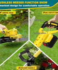 Cordless Weed Wacker For Dewalt 20V Max Battery Compatible 4 In 1 Electric Weed Eater adjustable swivel head and safety switch