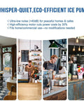 Coffee shop setting for Ultra Quiet 110V 2W Ice Maker Water Pump Replacement For Commercial Machines Pro Grade Build