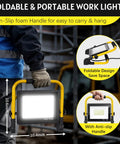 High Bright 10000LM LED Work Light Portable Flood Light With Five Foot Cord IP66 Waterproof for indoor outdoor use displayed