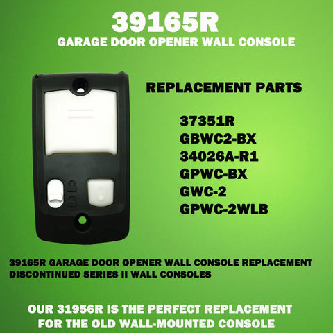 Series II Garage Door Opener Wall Console Replacement For Genie Style Openers With Sure Lock Light Control Button, Easy Install