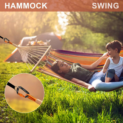 Beefy Heavy Duty Locking Carabiner Clips 12kN Aluminum 7075 Lightweight securing hammock with kids outdoors