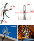 Long Range Outdoor HDTV Antenna For 4K And 1080P TV Attic Or Outdoor Mount With J Bracket Weather Resistant VHF UHF Reception