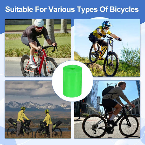 TPU Bike Tire Liner Anti Puncture Shield For 26 Inch Bikes Green 80x2300x1mm Fits Mountain Road Gravel Touring Bicycles