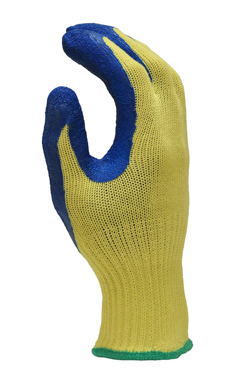 Kevlar Tough Cut Resistant Work Gloves With PVC Grip ANSI Rated Heavy Duty Safety Gear for metalworking and construction.