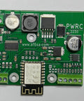 Beefy Portable WiFi Rotator Controller With Compass PWRC Battery Powered, circuit board view, green PCB, electronic components visible
