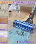 Vacuum Head Replacement For Dyson V7 V8 V11 V15 Cordless Models cleaning various floor types with AntiTangle Brush and powerful suction