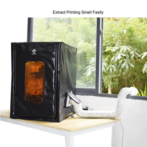 3D Printer Enclosure With Ventilation Kit And LED Lighting For FDM DLP SLA LCD Printers 540mm By 640mm By 750mm on table