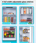 Interior view of Workhorse 11 Cubic Feet Convertible Freezer And Refrigerator With Quick Temp Switch, showcasing 4 adjustable glass shelves.