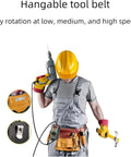 High Power 4000W AC 110V Fan Motor Speed Controller With Plug And Play Precision Knob One Turn Regulation For Smooth Accurate Speed Control And Stable Performance For American 110V Fans, worker using tool belt