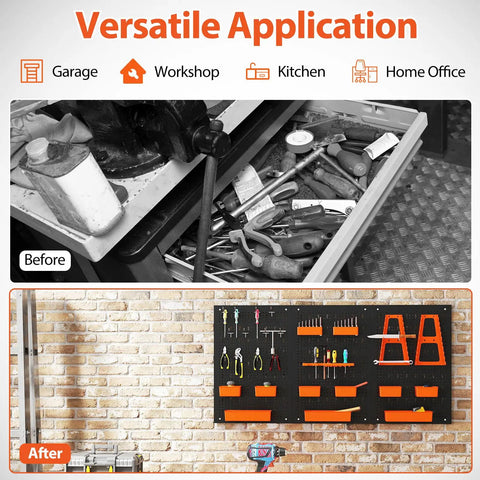 4 Ft Metal Pegboard Tool Organizer With Heavy Duty Hooks And Bins For Garage And Workbench This Solid Peg Board Kit Upgrades Your Shop Game Keeps All Gear Tight And Ready To Roll Perfect For Hard Working Crews Who Need Reliable Storage Solutions Daily