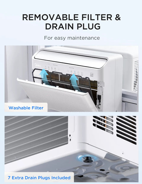 Ultra Quiet 12000 BTU U Shape Window Air Conditioner With Dead Quiet Smart Inverter Delivers No Sweat Cooling To Rooms Up To 550 Square Feet Slashes Electric Bills By 37 Percent Daily