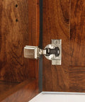 Concealed Soft Close Hinge Kit For Face Frame Cabinets One And Three Eighths Inch Overlay 110 Degree Opening Steel Durable Construction Easy Install Hardware Includes Two Hinges And Screws Ready To Go Cabinet Upgrade installed on wooden cabinet door